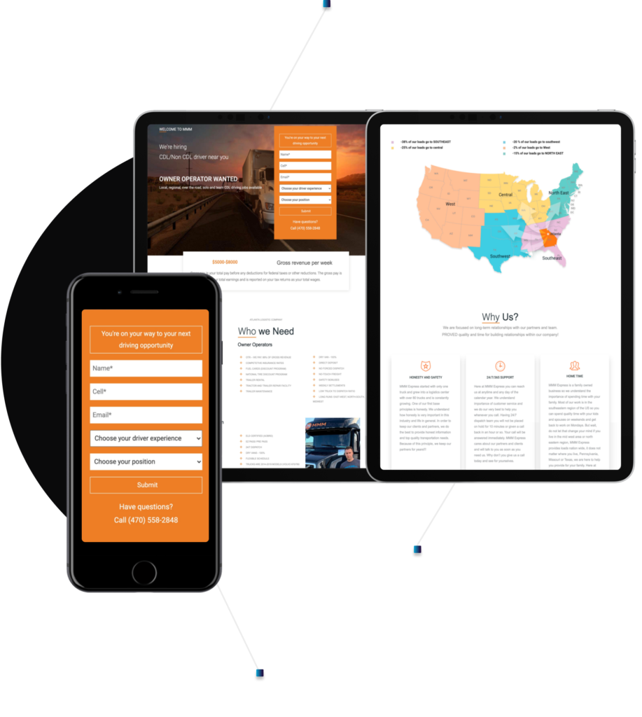 Landing Page for Logistics Company by iM4U Team