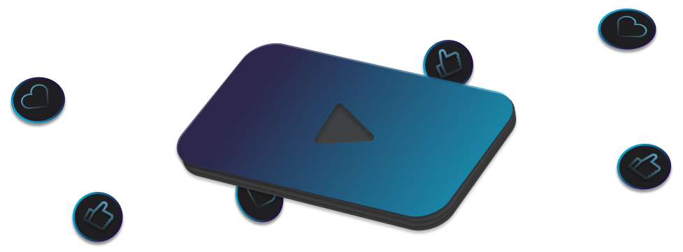 youtube logo in dark bue colors