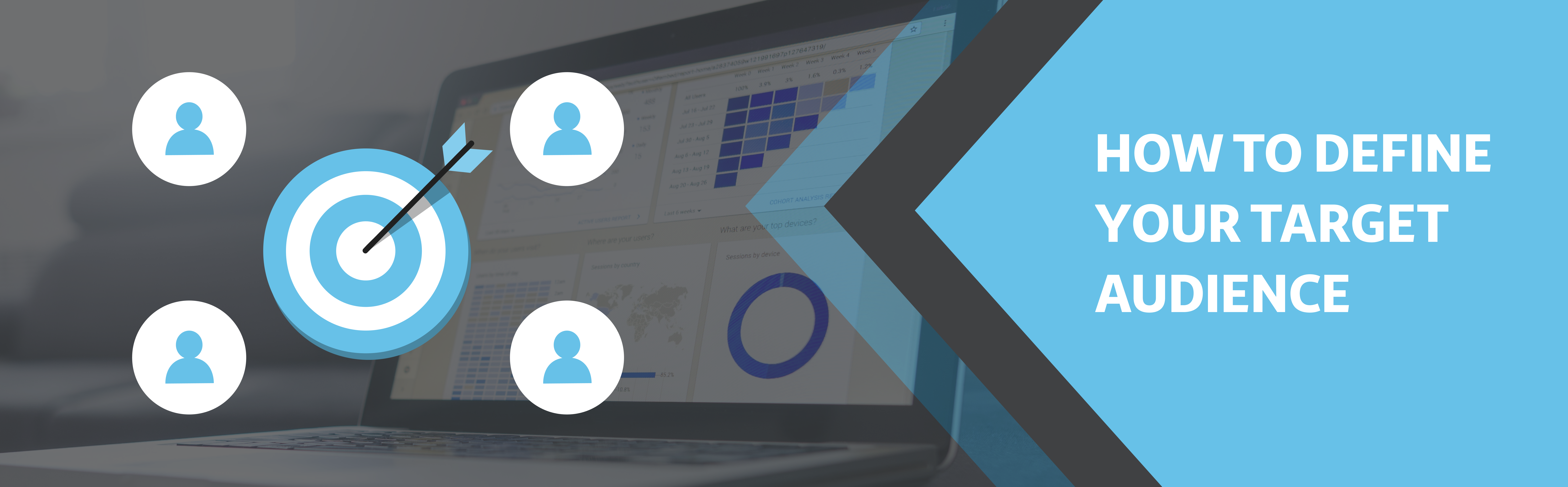 image with text "how to define your target audience"