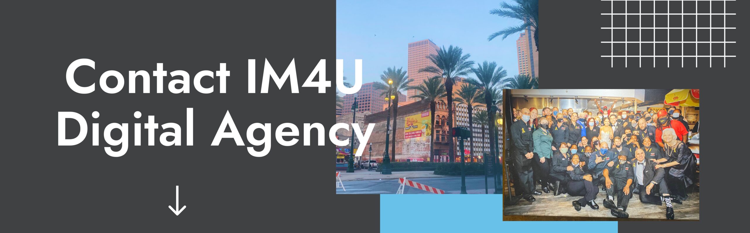 image with text "contact im4u digital agency"