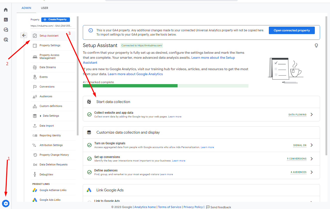 customize your google analytics 4 property