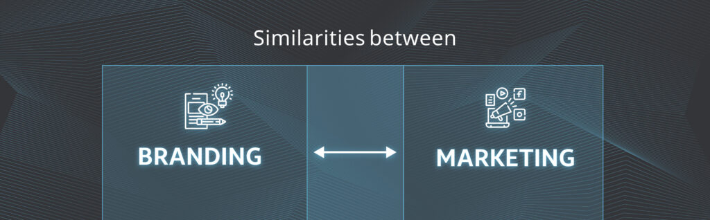 Similarities between branding and marketing