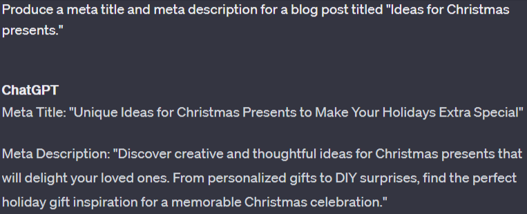 example of using chatgpt